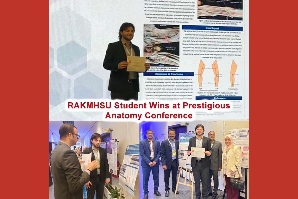 RAKMHSU Student Wins at Prestigious Anatomy Conference