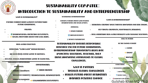Sustainability Committee: Introduction to Sustainability and Entrepreneurship