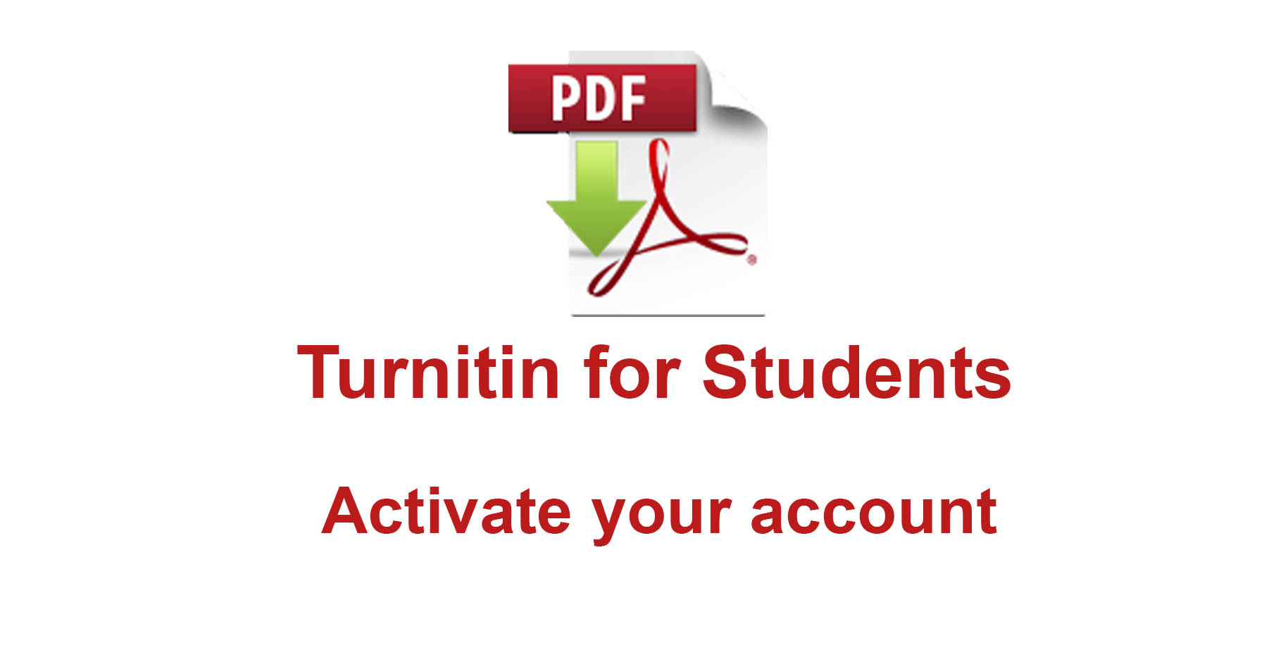 Turnitin for Student - Activate your account