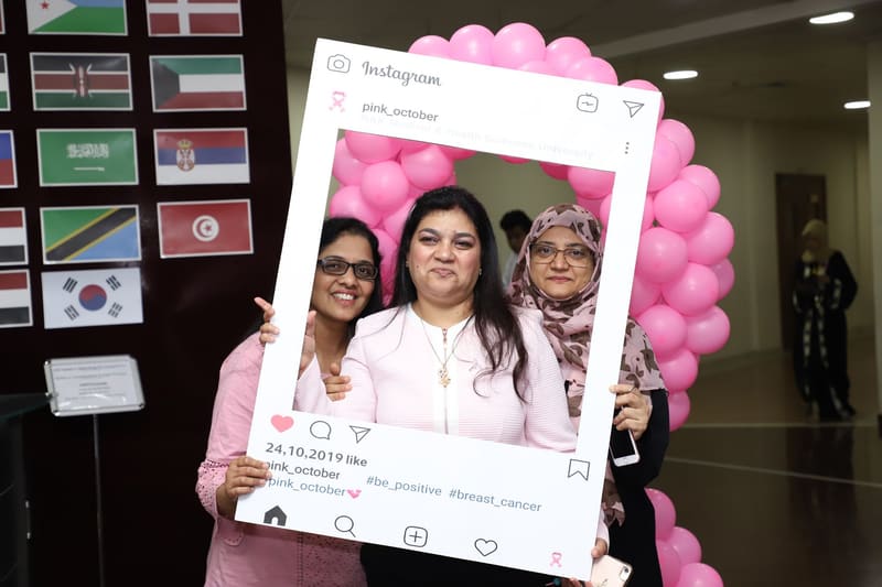 Breast Cancer Awareness Month Pink Oct. 2019 at RAK Medical & Health Sciences University, 2019-20 — photograph 25 of 31