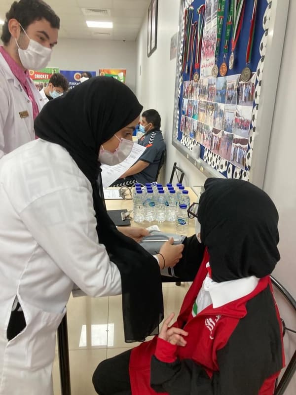 Breast cancer awareness at RAK Medical & Health Sciences University, 2021-22 — photograph 3 of 4