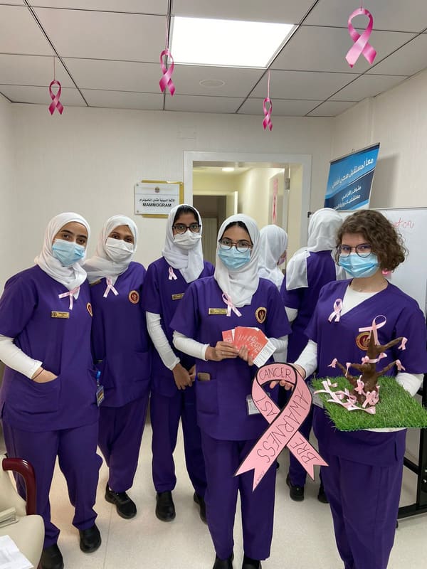 Breast cancer awareness at RAK Medical & Health Sciences University, 2021-22 — photograph 4 of 4