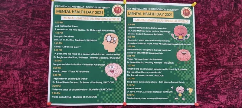 Mental Health Day - 2021 at RAK Medical & Health Sciences University, 2021-22 — photograph 18 of 63