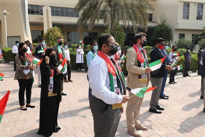 RAKMHSU celebration of  UAE Flag Day 2021 Photos at RAK Medical & Health Sciences University, 2021-22 — photograph 10 of 44