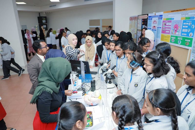 Science Exhibition 2020 - Day 1 at RAK Medical & Health Sciences University, 2019-20 — photograph 18 of 40