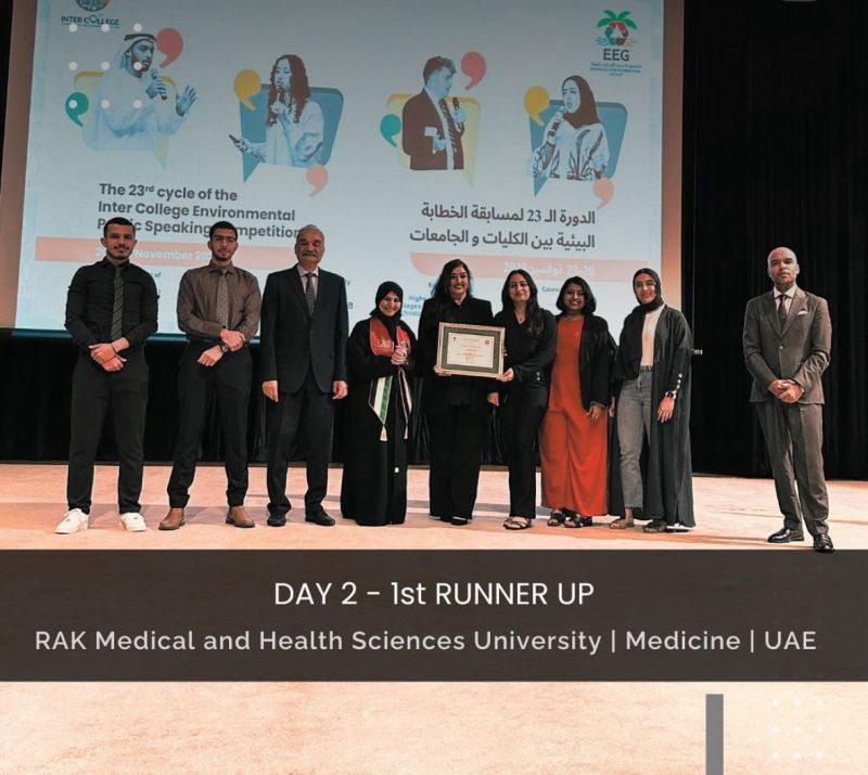 1st Runner Up in Inter College Environmental Public Speaking Competition By Emirates Environmental Group — photograph 2 of 3