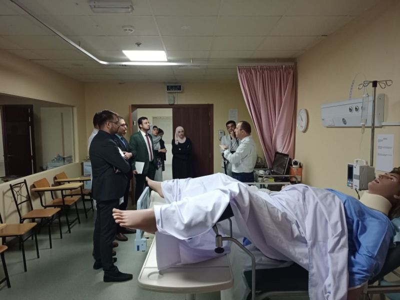 Demonstration of Fidelity Mannequin for Dept. of Clinical Pharmacy & Pharmacology Faculty, RAKCOP — photograph 2 of 5