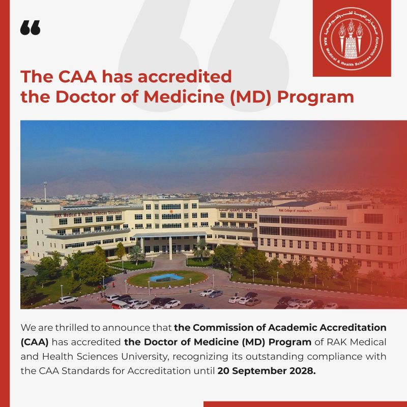 The CAA has accredited the Doctor of Medicine (MD) Program — photograph 1 of 1