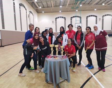 RAKMHSU got the first Place in badminton girls tournament all over UAE — photograph 4 of 4