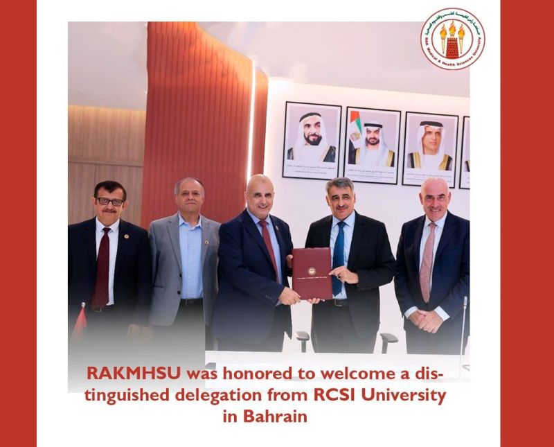 RAKMHSU was honored to welcome a distinguished delegation from RCSI University in Bahrain — photograph 1 of 2