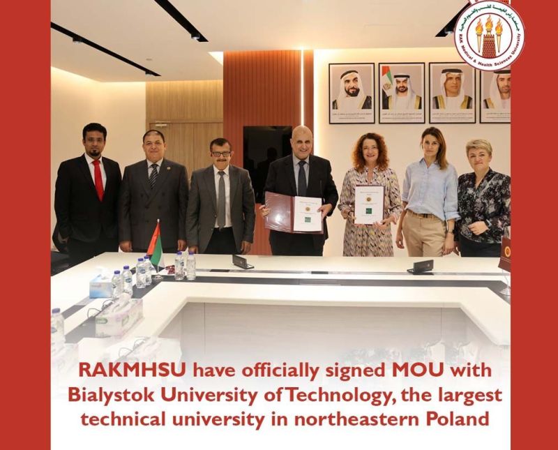 RAKMHSU have officially signed MOU with Bialystok University of Technology, the largest technical university in northeastern Poland — photograph 1 of 1