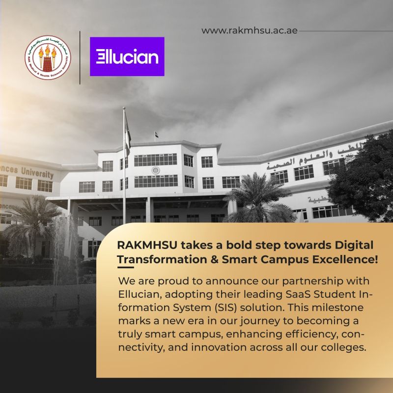RAK Medical & Health Sciences University Selects Ellucian Student to Advance Digital Transformation and Enhance Student Experience — photograph 11 of 12