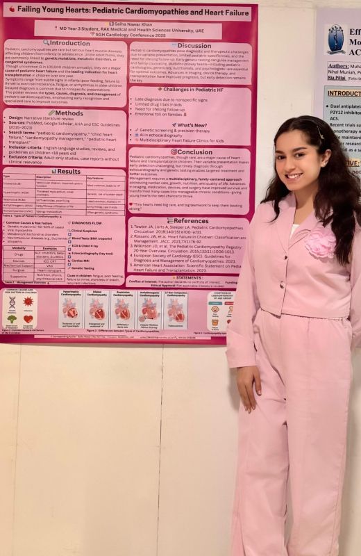 Congratulations to Ms. Saiha Nawar Khan for Winning the Cardiology Conference Poster Award 2025 — photograph 2 of 3