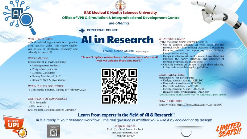 New Certificate Course: AI in Research — photograph 1 of 1