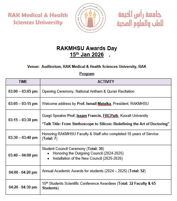 RAKMHSU Awards Day 2026 — photograph 1 of 1